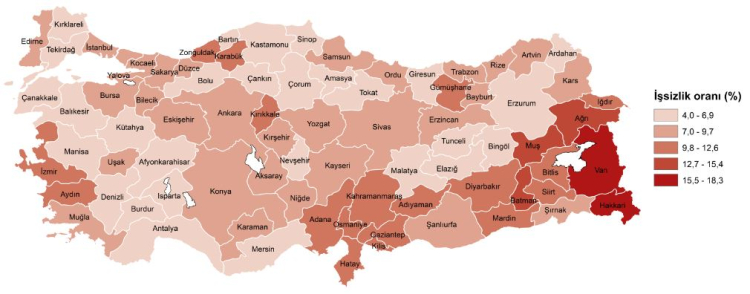 İşsizlik Oranları ve İl Bazında Durum