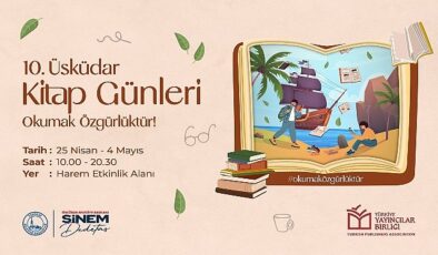 Üsküdar Belediyesi tarafından bu yıl 10.’su düzenlenen “Üsküdar Kitap Günleri” 25 Nisan’da başlıyor