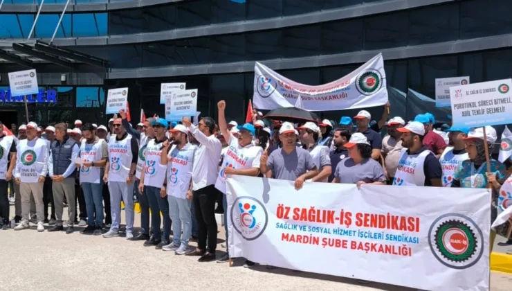 Mardin’de sağlık emekçileri kamu protokolüne tepki için alanda