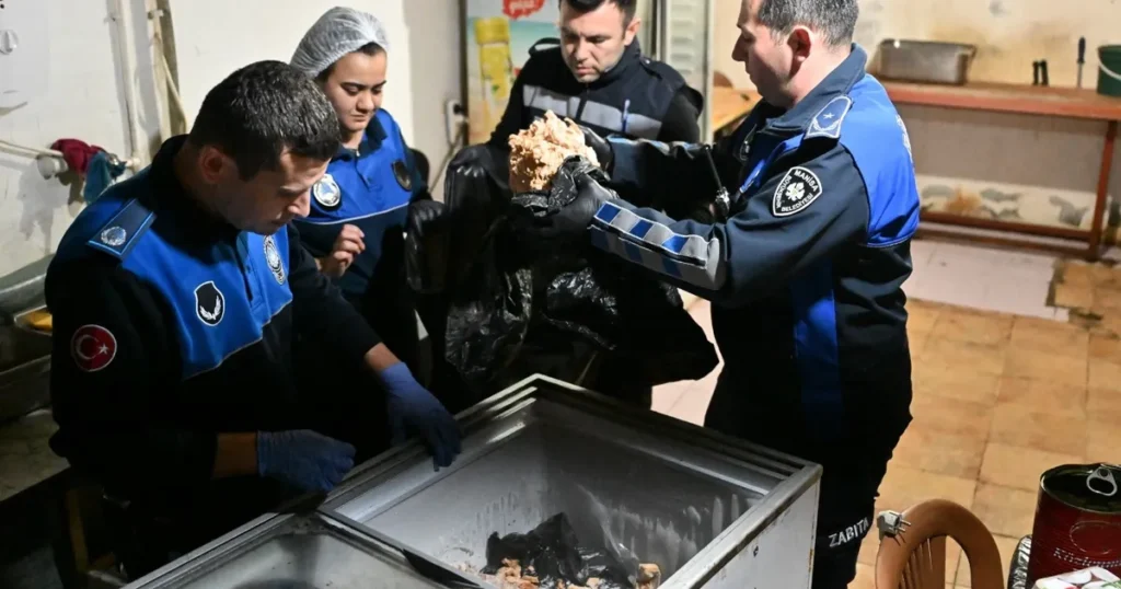 Manisa’da 150 kilo pişmiş tavuk eti ele geçirildi! İşletme mühürlendi