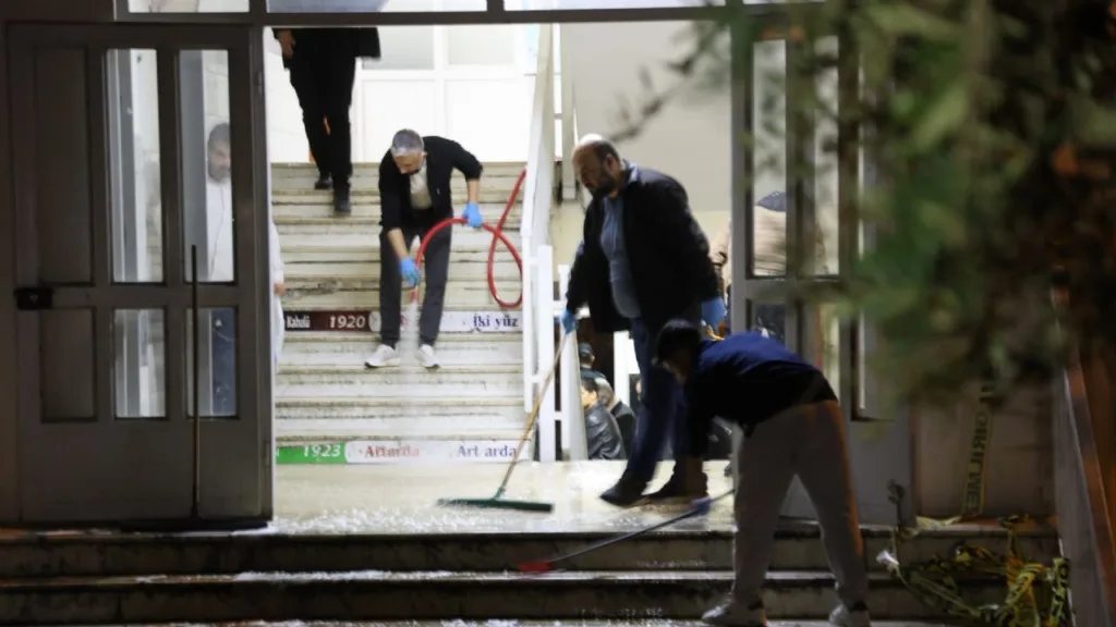 Saldırının yaşandığı okuldan görüntüler